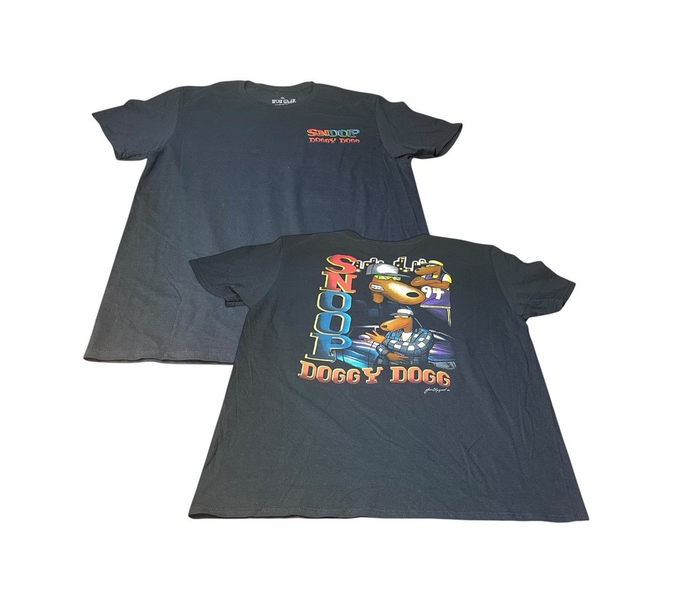 Snoop Doggy Dogg Rap Hip Hop Legend Mens XL RUNS SMALLER Black Cotton T-Shirt
