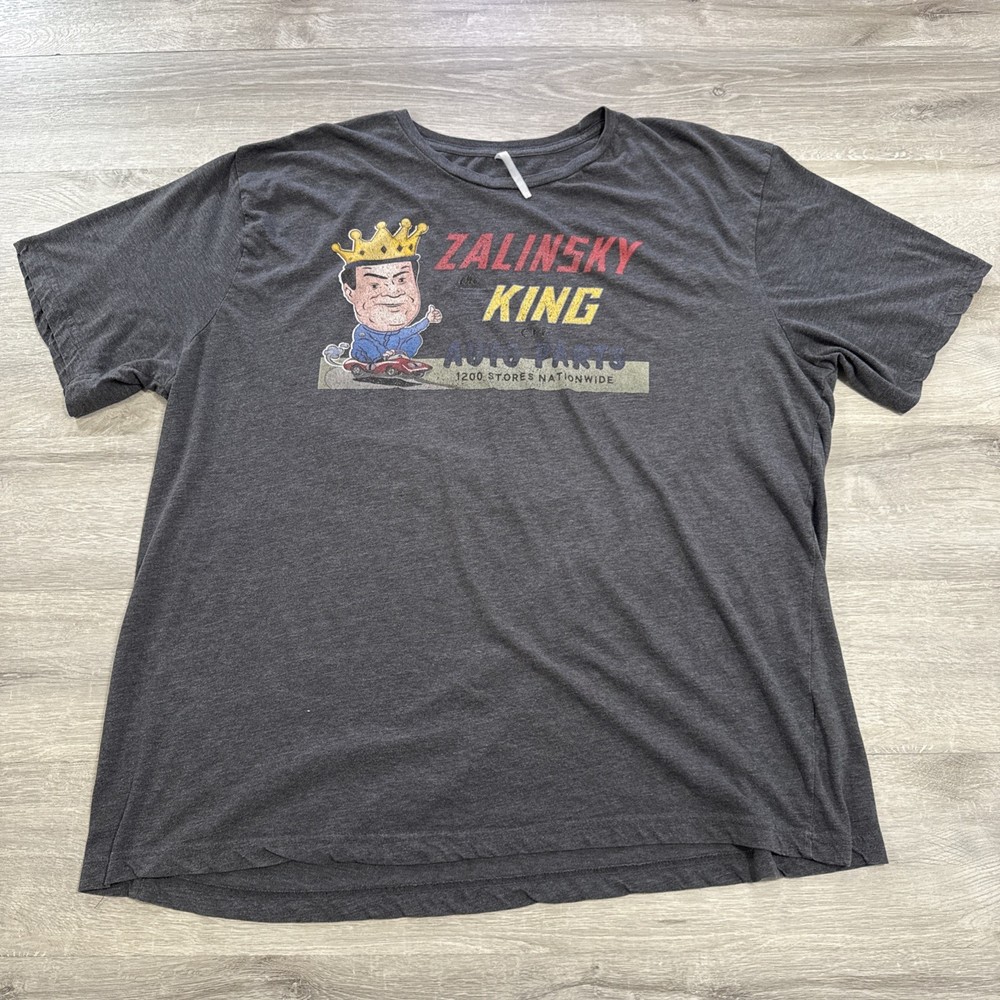 Tommy Boy Zalinsky Auto King Shirt Movie Chris Farley Men’s Gray Top 2XL