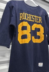 Vtg Champion T-Shirt Jersey Shirt Blue 80s University of Rochester Football NY