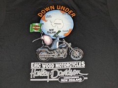 Y2K Vintage Harley Davidson New Zealand S Shirt Down Under Christchurch Kiwi