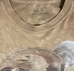 Men’s Graphic The Mountain Brown Wash Eagle Dream Catcher Shirt Size Medium