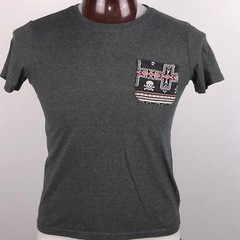 Beautiful Giant Garment T-Shirt Mens Gray Short Sleeve Skull Pocket S