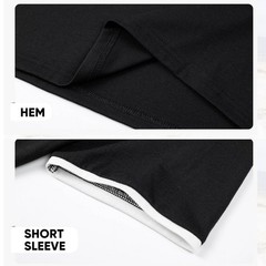 Medium Men’s Black Contrast Trim Stretch Cotton Pocket Crewneck T Shirt
