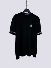 Louis Vuitton LV Monogram Short Sleeved Cotton Crewneck T-Shirt Black Size M