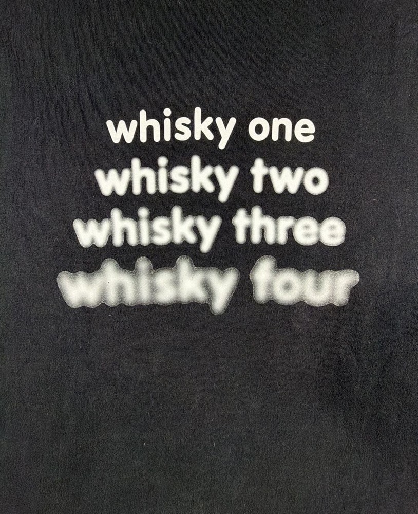 Vintage Y2K One Whiskey Two Whiskey Humor T-Shirt Rare size L color black