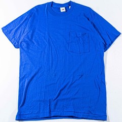 Vintage Fruit of the Loom Pocket Shirt Large 90s Made in USA Single Stitch Blank