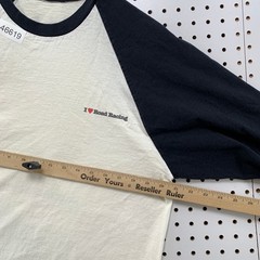 Nurburgring Race Track Shirt Mens Medium Raglan White Germany Map 3/4 Sleeve