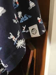 Free Planet Short Sleeve T-shirt SURFER HULA ISLAND Tropical 95% COTTON: MEN M