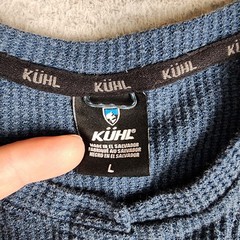 Kuhl Shirt Mens Large Blue Konflikt Henley Long Sleeve Pullover Outdoors Casual