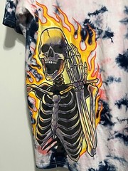 Rare Avenged Sevenfold A7X PYROMANIAC Tie Dye Style T-Shirt Sz L