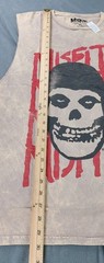Misfits Crimson Ghost Tank Top XL Acid Wash Sleeveless Band Shirt Punk Rock NWT