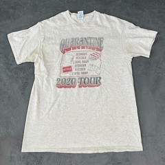 2020 Quarantine Tour T-Shirt Unisex Size Large Gray Covid Shirt Funny