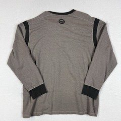 Harley-Davidson Henley Mens 2XL Gray Waffle Knit Long Sleeve Shield Logo