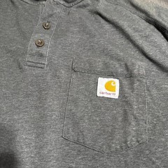Carhartt Shirt Men’s 3XL Gray Henley Pocket Original Fit Workwear *Fade spots