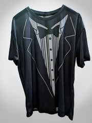 Funny Tuxedo Graphic Tee, Black Novelty T Shirt, Formal Costume Shirt