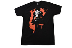 It Movie Mens Pennywise Killer Clown Black Shirt New S-2XL