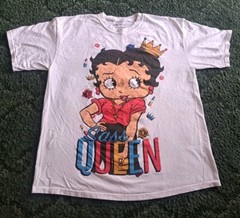 Betty Boop Sass Queen White T-Shirt, Size XL White Unisex