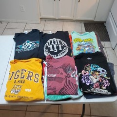 Bulk Lot 48 Graphic Print Shirts Mixed Sizes Graphics Sports Anime Festival