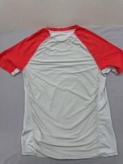 Nike Men’s S Dri-FIT Raglan Short Sleeve T-Shirt in White/Red
