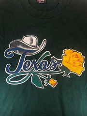 Vintage Texas Shirt Mens Green Large Single Stitch Made In USA *see description