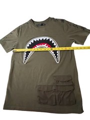 Mens Shark Teeth Camo Shirt Hudson Outerwear Ringer Tee T-Shirt S