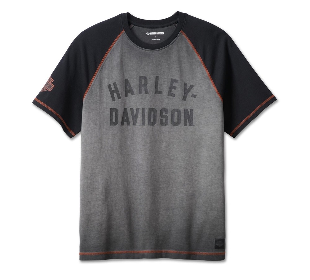 Harley-Davidson Men’s Iron Bond Raglan Tee, Gray – 99001-23VM