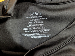 U.S. Army T-shirt Men’s Large Black Yellow Adult Casual Lightweight Athletic Tee