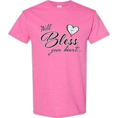 Inktastic Well Bless Your Heart With Calico Print T-Shirt Mothers Day Mama Sass
