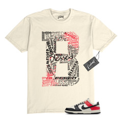 Dunk Bright Crimson Black Toe Pale Ivory Low T Shirt to Match B BLS