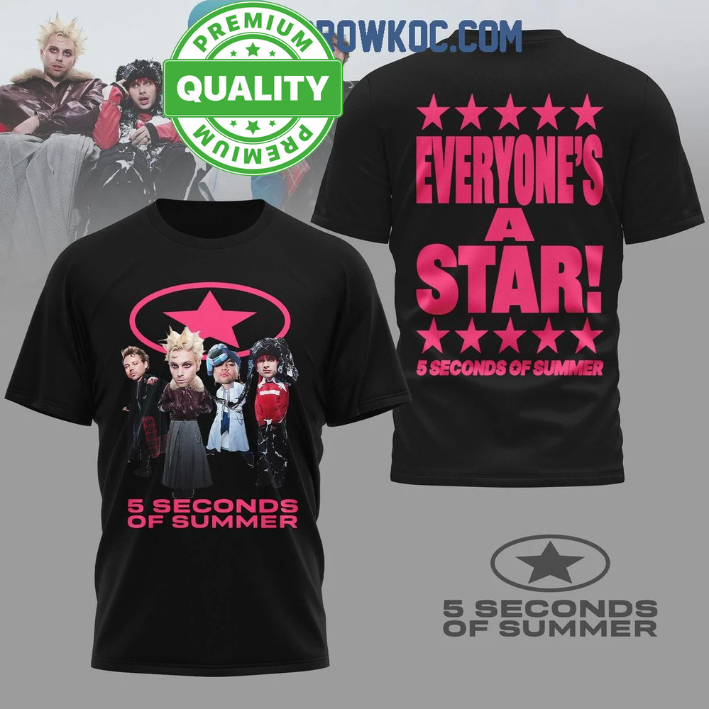 Everyone’s A Star 2026 5 Seconds Of Summer 3D AOP Shirt S-5XL Unisex 1P1250