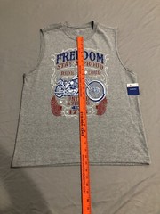 Way To Celebrate! Patriotic Men’s Graphic Muscle T-Shirt Size M
