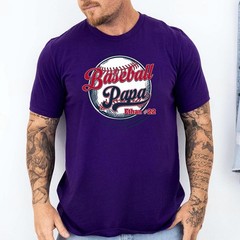 Personalized Baseball Papa Shirt Custom Player Name Number Grandpa Gift Tee