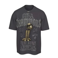 Nike NBA Champions New York Knicks 2026 Crystal Rhinestone T Loose Fit Black XXL