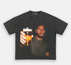 Cheers with Messiiii Graphic Tee Vintage Soccer Fan Shirt Unisex