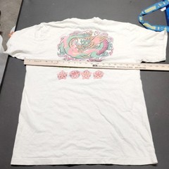 Lost Enterprise Dragon Shirt Y2k Surf Lifestyle Shirt Medium Preowned Fair A317