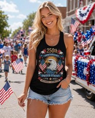 USA 250th Anniversary Womens Tank Top