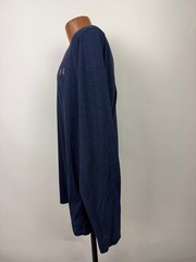 Under Armour Shirt Men XL Loose Cold Gear Blue Black Striped Polyester Elastane