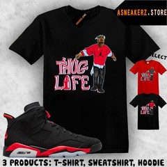Tee Shirt Matching AJ 6 Infrared Salesman 2026 Match Sneaker Sneakerhead Tupac