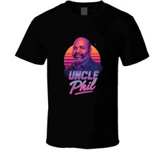 Uncle Phil Fresh Prince Of Belair Retro 80’s Neon Portrait Tv T Shirt