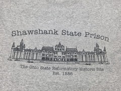 Shawshank State Prison Shirt Double Sided Movie Quote Size Medium Gray
