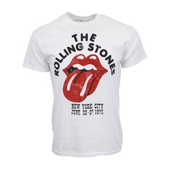 THE ROLLING STONES MENS WHITE NEW YORK CITY T SHIRT