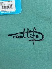 NWT – Reel Life Fishing T Shirt Green Double Sided Logo Size 2XL