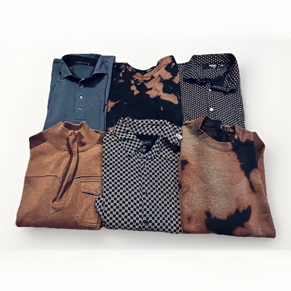 Bundle Of 6 Men’s Fashion Shirts – Mixed Sizes – Linea Rosso, Murano, FX Fusion
