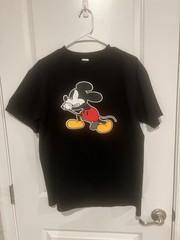 New Disney Number Nine Sz 4 – Med – Vedder Mickey Black TShirt, Tokyo Colab 2000