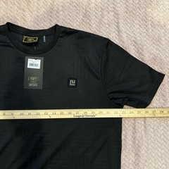 NWT Casa Moda Couture~LARGE~Men’s SS Knit Tee Black Textured X Line Pattern