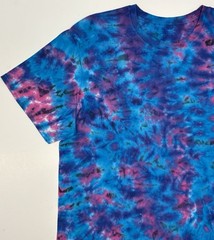 Gildan Handmade Tie Dye Unisex Adult T-Shirt Large Retro Razzle Dazzle Tee NEW