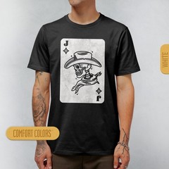 Outlaw Skeleton Playing Card Comfort Tee Poker Game