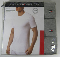 Tommy Hilfiger MEN’s 3Pk V-neck Or Crew T-Shirts Undershirt 100% Cotton M L XL