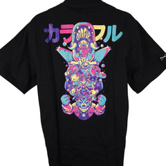 Karafuru X Rawtype Riot T Shirt Mens Size XL Black Anime Kaiju Carnival
