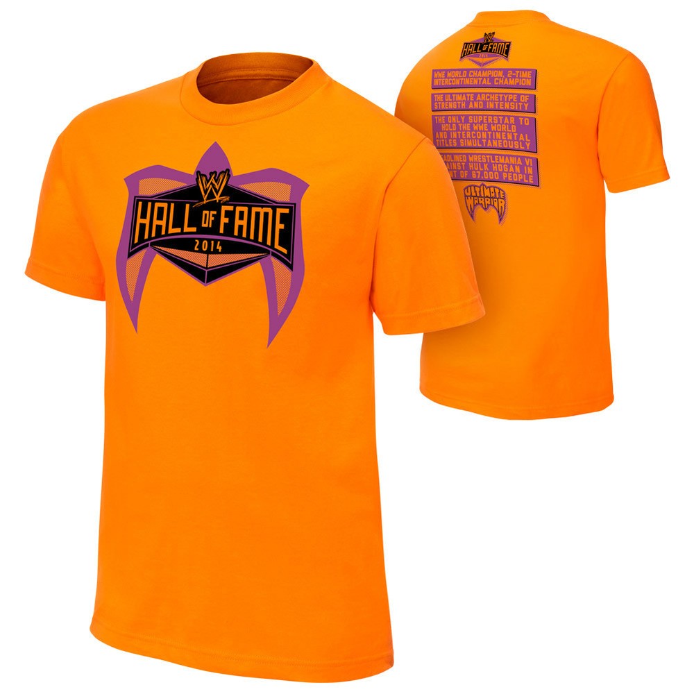 WWE AUTHENTIC Ultimate Warrior Hall Of Fame Mens T-Shirt – BRAND NEW